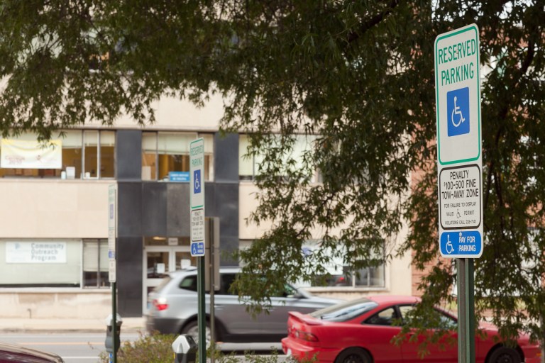 Handicapped parking space (Examiner file photo)