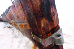Shifting sands from Isaac reveal 1923 shipwreck
