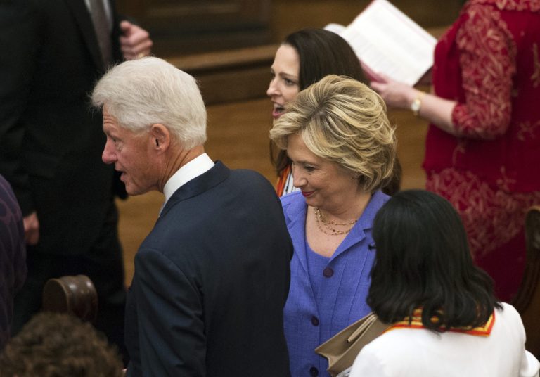 Allegations come as Bill Clinton joins Hillary on the campaign trail this week in both Iowa and N.H. (AP Photo/Molly Riley)