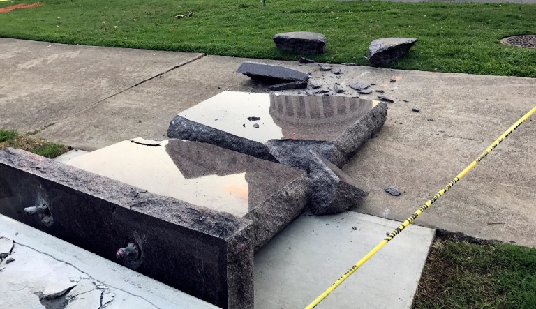 Controversy still exists over whether the monument should have been erected at all. (AP Photo/Jill Zeman Bleed)