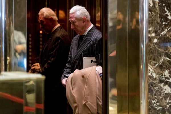 Trump confidant Roger Stone says he was in a car crash