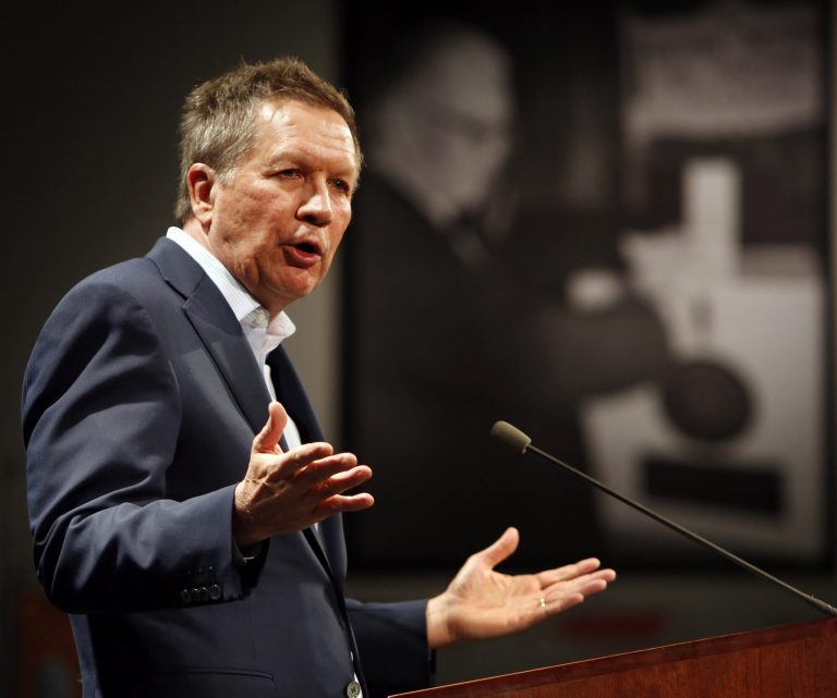 Ohio Gov. John Kasich, like Huckabee and Santorum, frames some of his political agenda as an expression of his Christianity. (AP)