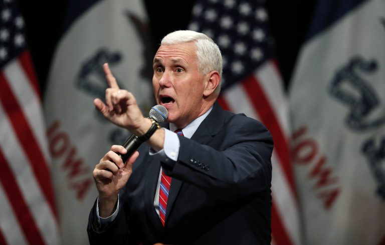 Pence claimed the allegations against Trump divert attention away from the emails released by WikiLeaks. (AP Photo/Charlie Neibergall)