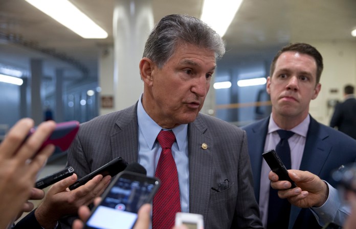 Democratic Sen. Joe Manchin praised President-elect Trump's nominee to head the Environmental Protection Agency on Thursday, saying he has the "right experience" for the job. (AP Photo/Alex Brandon, File)