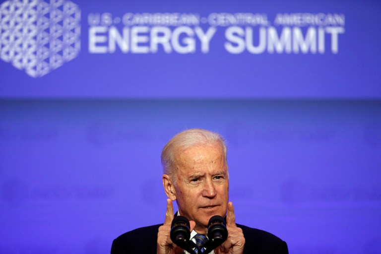 Vice President Joe Biden speaks during the plenary lunch of the U.S. Caribbean-Central American Energy Summit at the State Department. (AP Photo/Alex Brandon)