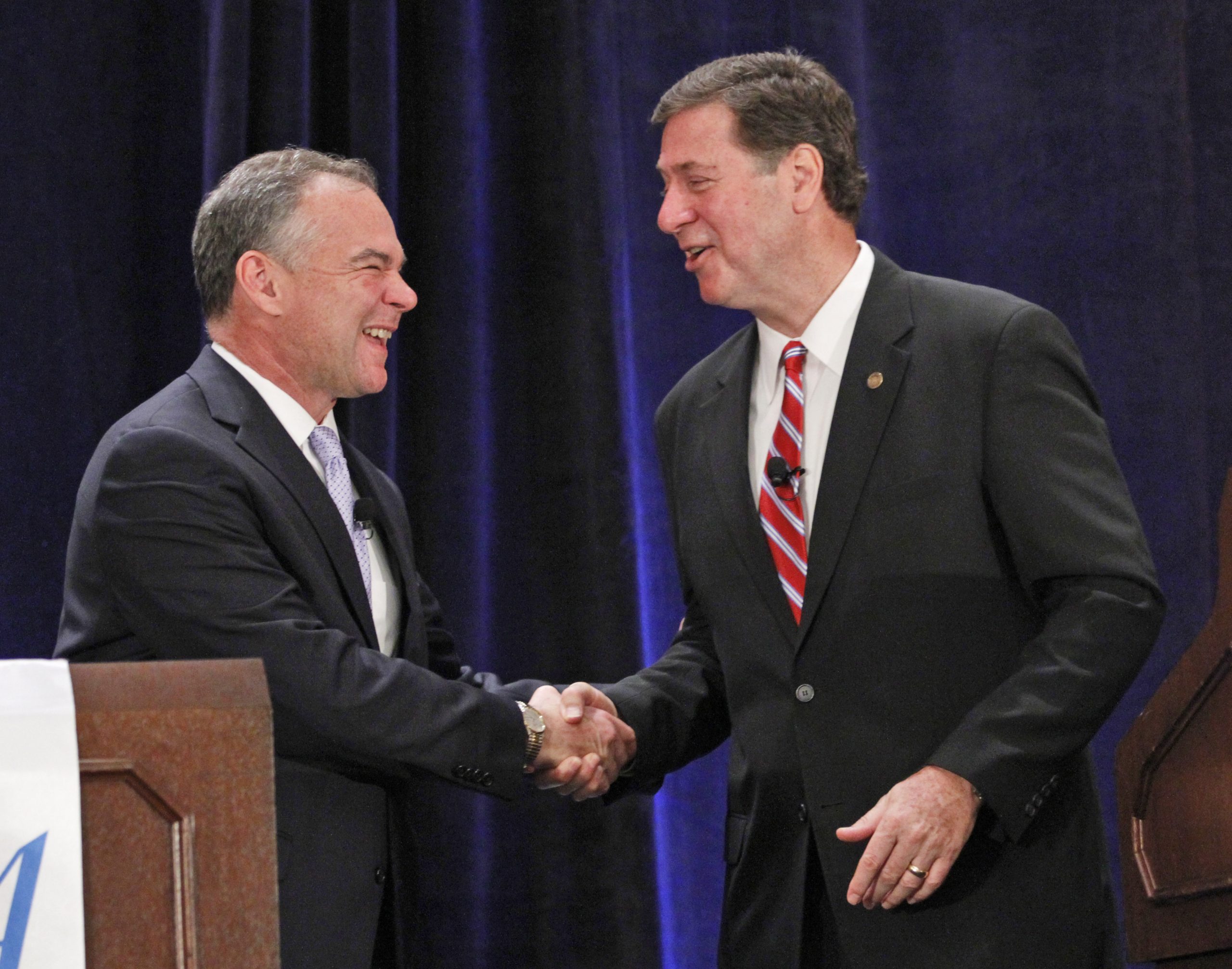 Kaine, Allen spar in first Virginia Senate debate