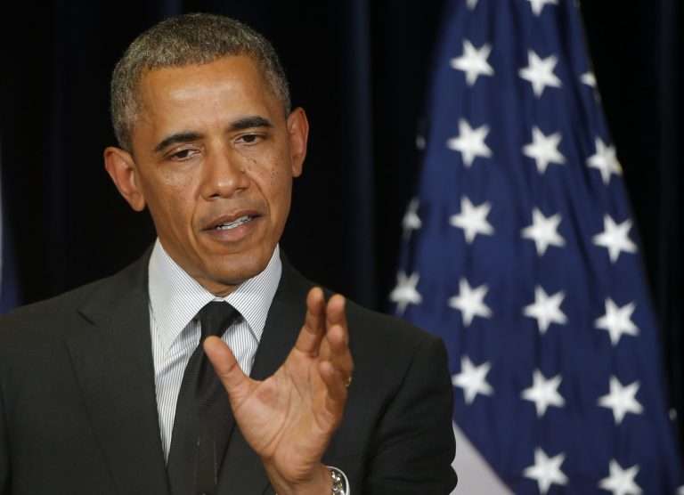President Barack Obama British Prime Minister David Cameron speak during a news conference at the G7 summit in Brussels, Belgium, Thursday, June 5, 2014. (AP Photo/Charles Dharapak)
