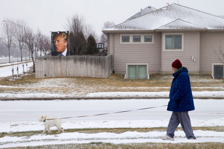 A Blizzard Monday afternoon would dramatically suppress voter turnout at the caucuses. (AP Photo/Jae C. Hong)