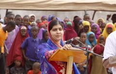 Nobel Prize winner spends birthday at world’s largest refugee camp