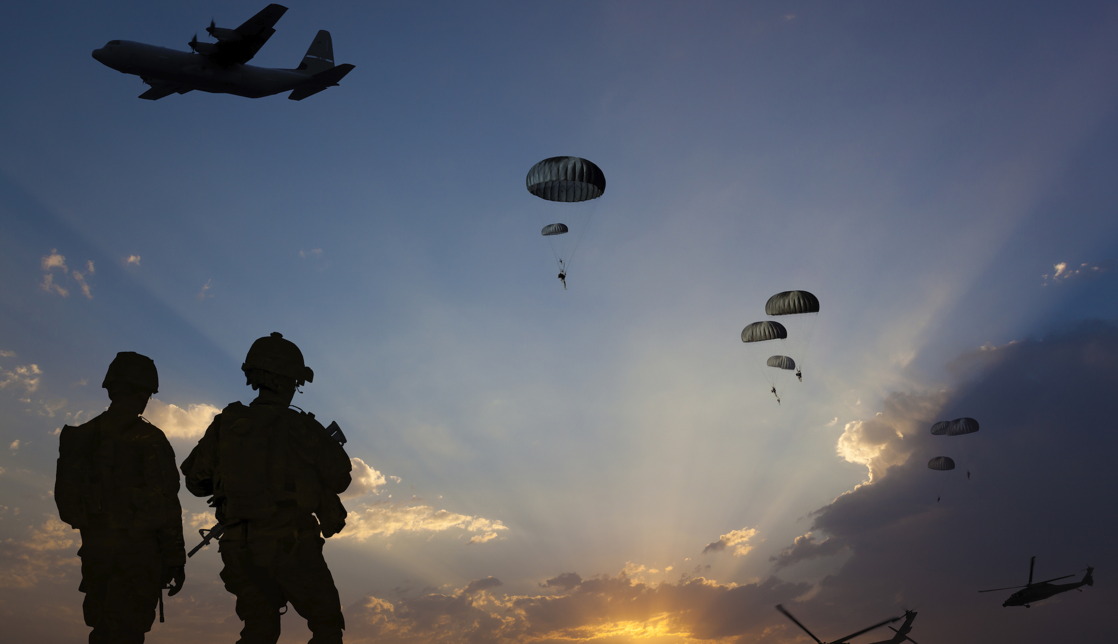 Military Mission at dusk