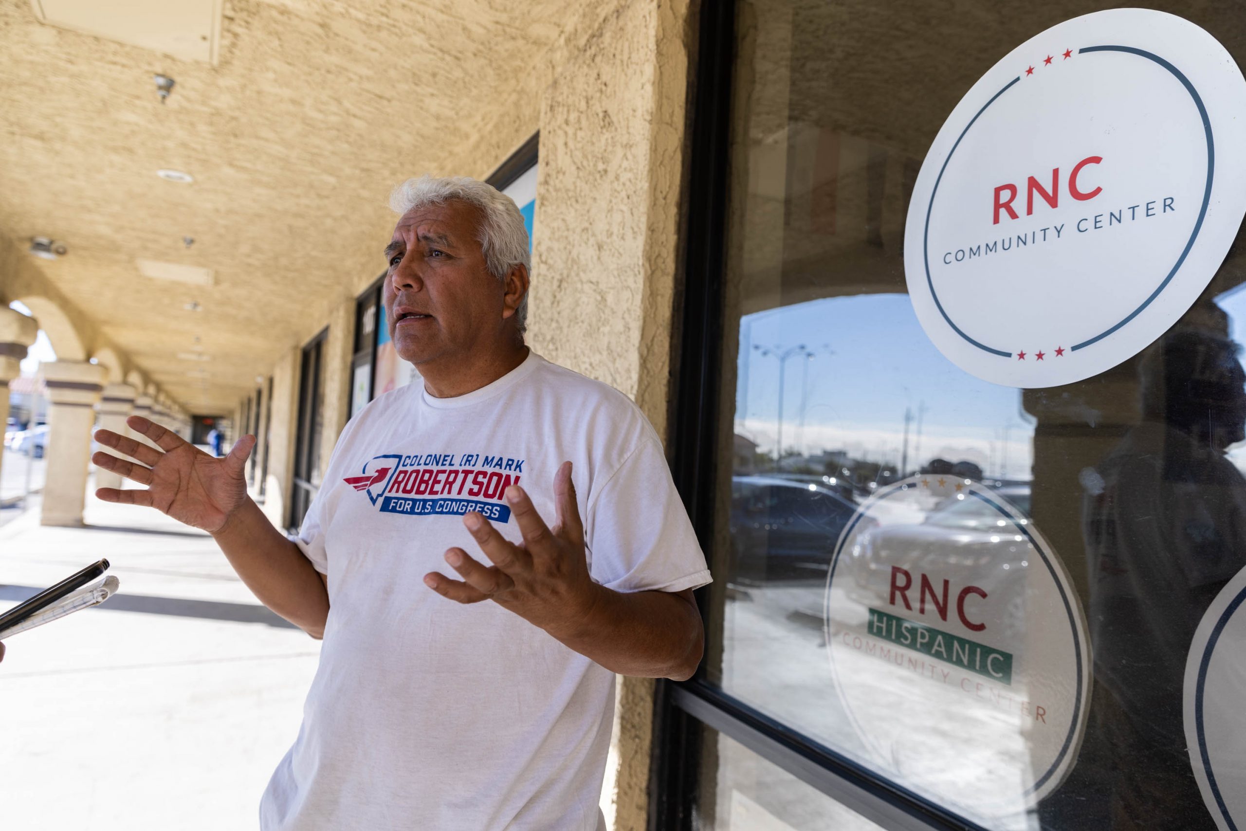 Latino Outreach chairman Al Rojas, speaks with the Washington Examiner at an RNC community center in Las Vegas, Nevada, Friday, October 21, 2022