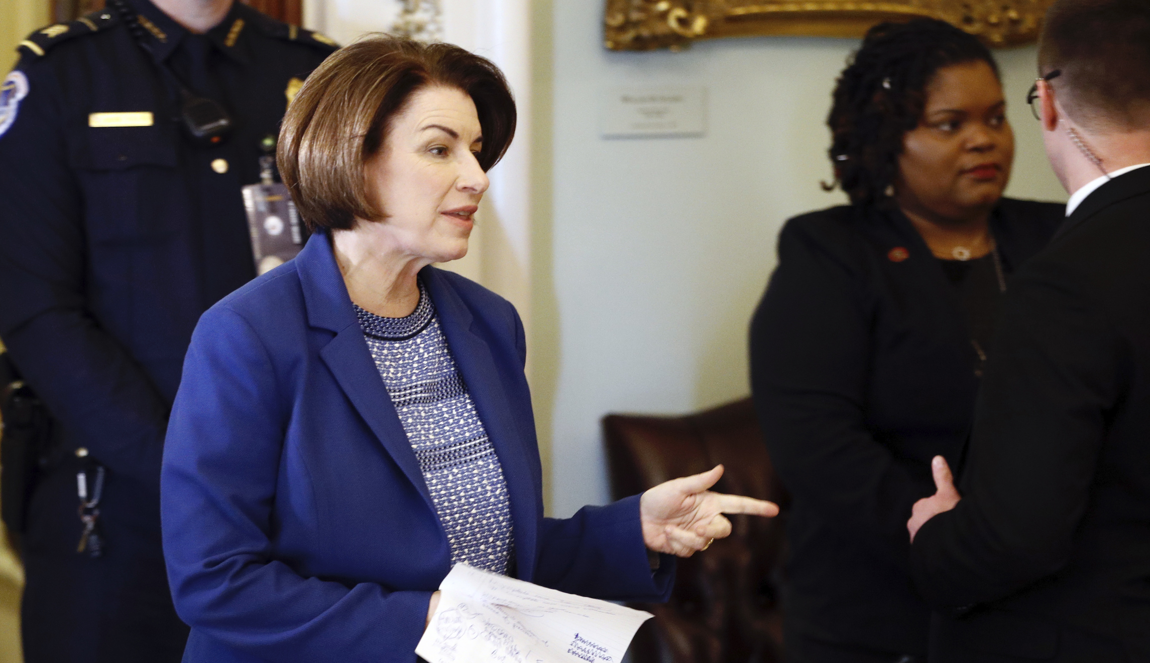 Amy Klobuchar wins a winnerless night in Iowa