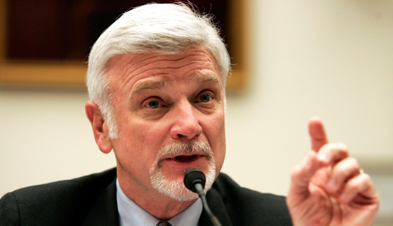 United Mine Workers President Cecil Roberts testifies during a hearing in D.C.