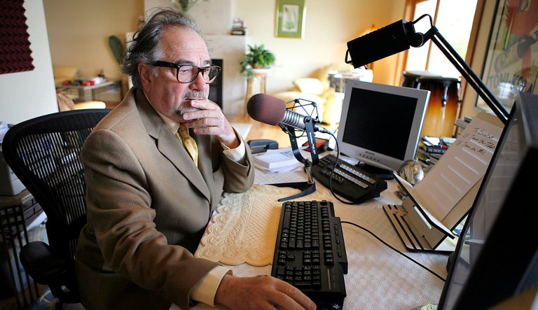 Radio talk show host Michael Savage is seen in Tiburon, California.