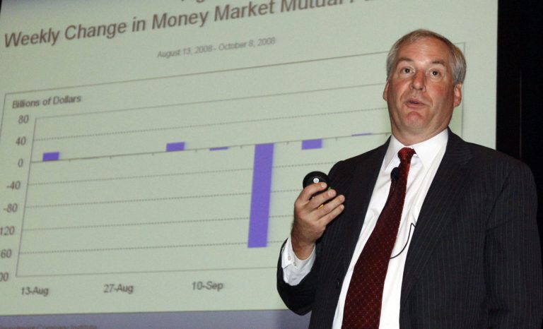 Eric Rosengren, President and CEO Federal Reserve Bank of Boston, addresses the Massachusetts' Chapter of the National Association of Industrial and Office Properties in Boston, Tuesday, Oct. 15, 2008. 
