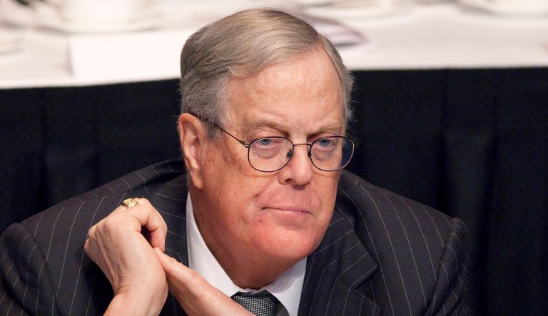David Koch is seen.