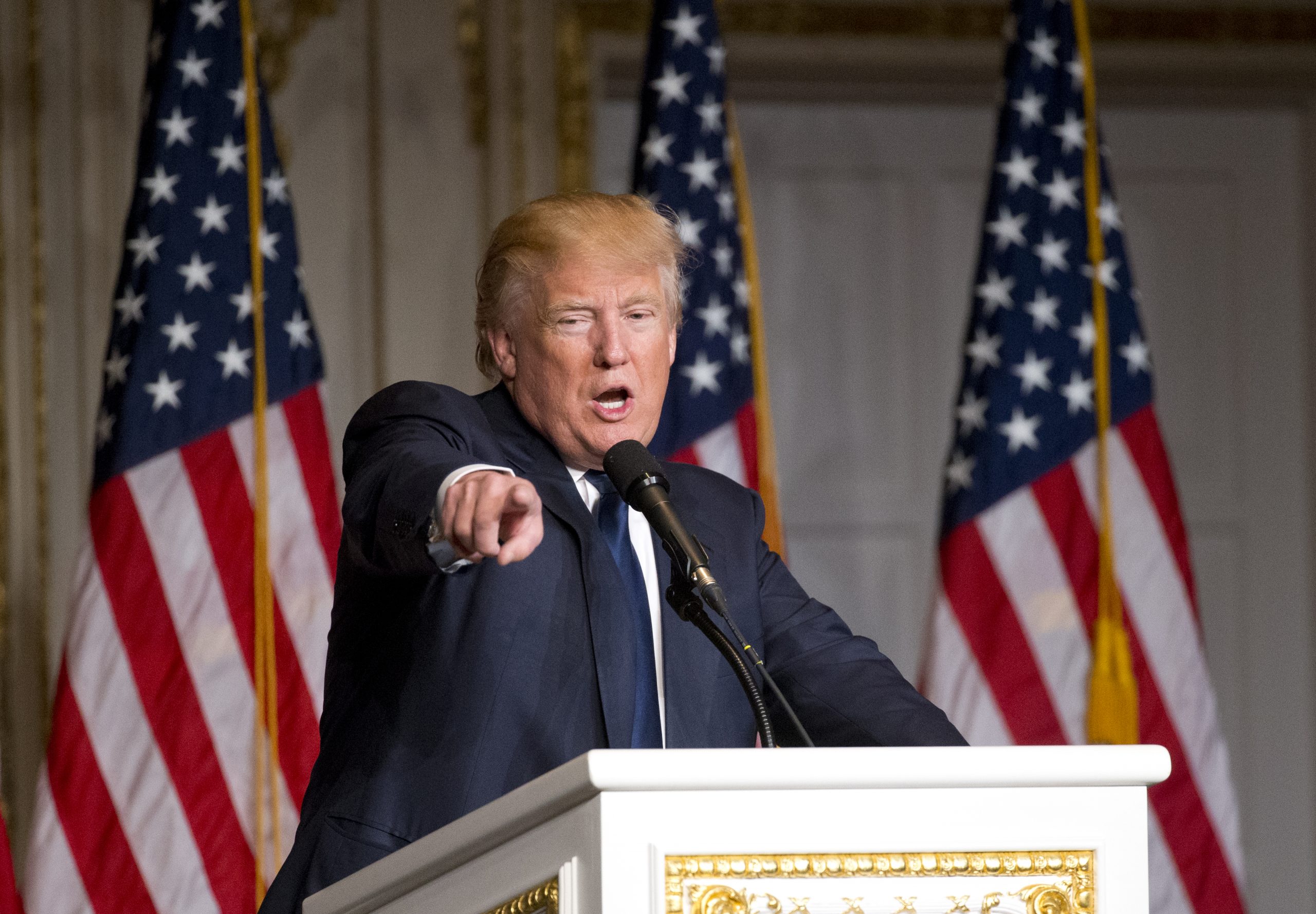 President Trump addresses the Palm Beach County GOP Lincoln Day Dinner at Mar-A-Lago
