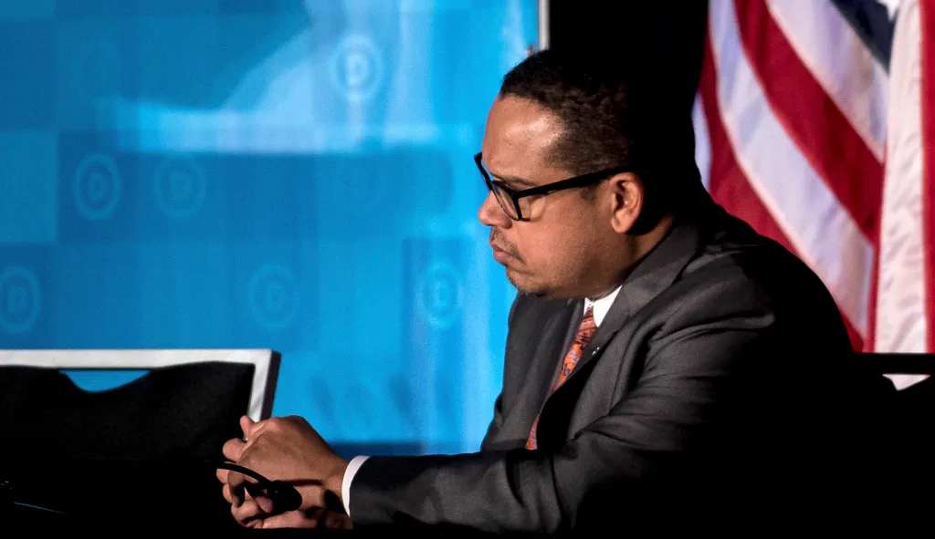 Keith Ellison denies domestic violence allegations