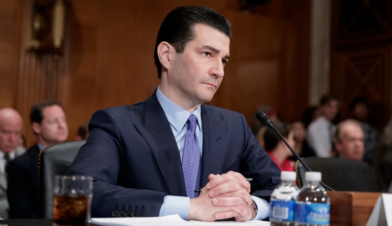 Scott Gottlieb, head the Food and Drug Administration, pauses during his confirmation hearing before the Senate Committee on Health, Education, Labor, and Pensions on Capitol Hill in Washington, Wednesday, April 5, 2017.