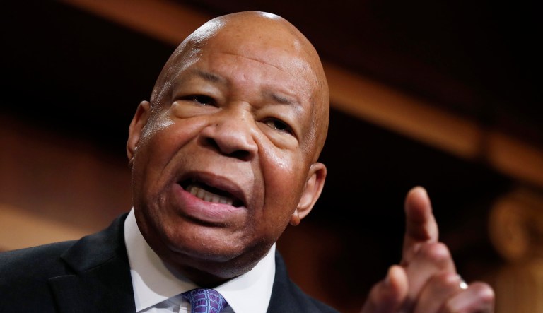 Rep. Elijah Cummings, D-Maryland, speaks to reporters in Washington.