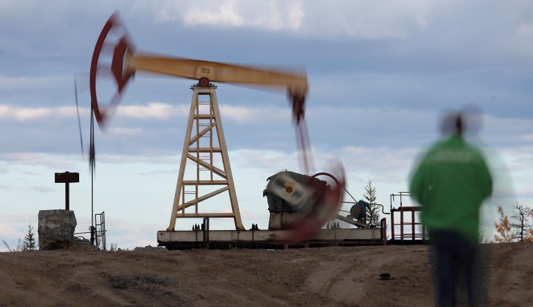 An oil rig near Moscow, Russia. Russia and Saudi Arabia said May 2017 they want to extend oil production cuts through the first quarter of 2018, in a move the two major producers say would support the market price. 