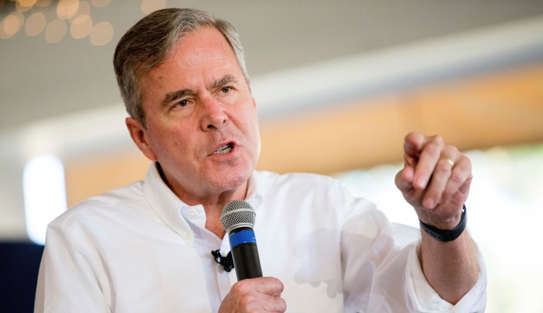 Former Florida Gov. Jeb Bush speaks at an event.