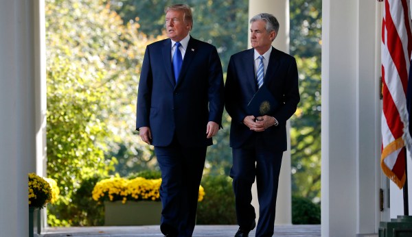 Trump says he won’t fire Fed chairman Jerome Powell, but blames central bank for market slide