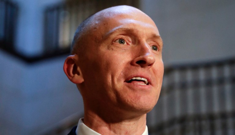 Carter Page speaks in Washington.