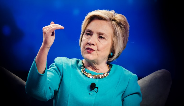 Hillary Clinton speaks at an event.