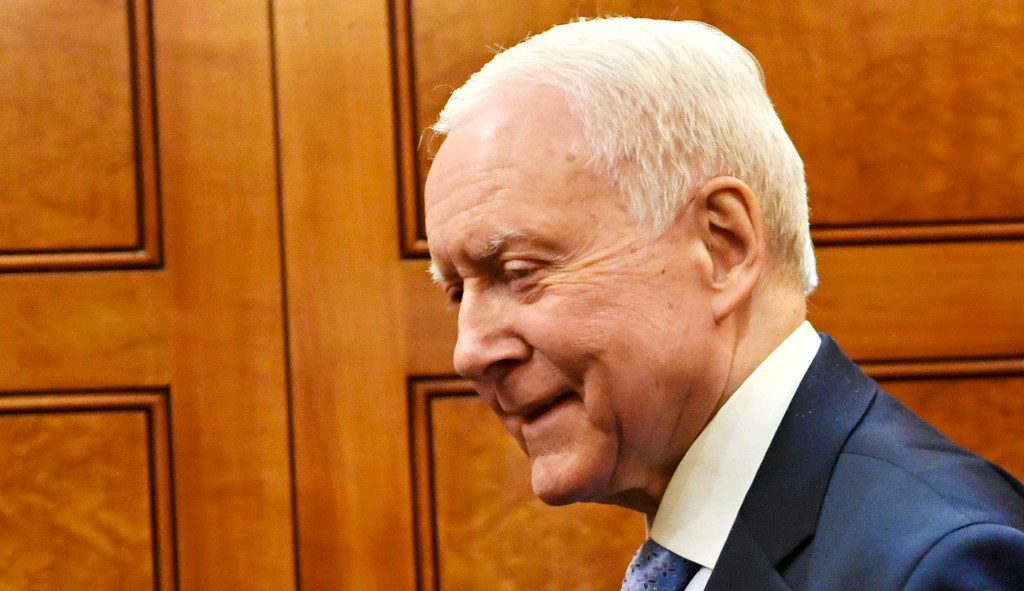 Orrin Hatch shares bacon-devouring video to troll vegans