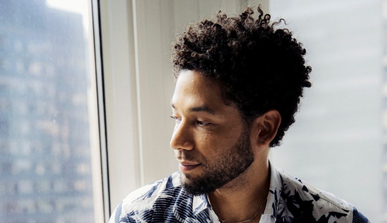 Jussie Smollett is pictured in New York.