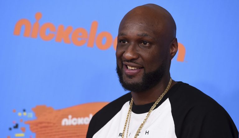 Lamar Odom arrives at the Kids' Choice Awards at The Forum on Saturday, March 24, 2018, in Inglewood, Calif. 