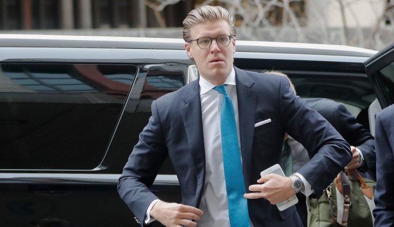 Alex van der Zwaan arrives Federal District Court in Washington, Tuesday, April 3, 2018. 