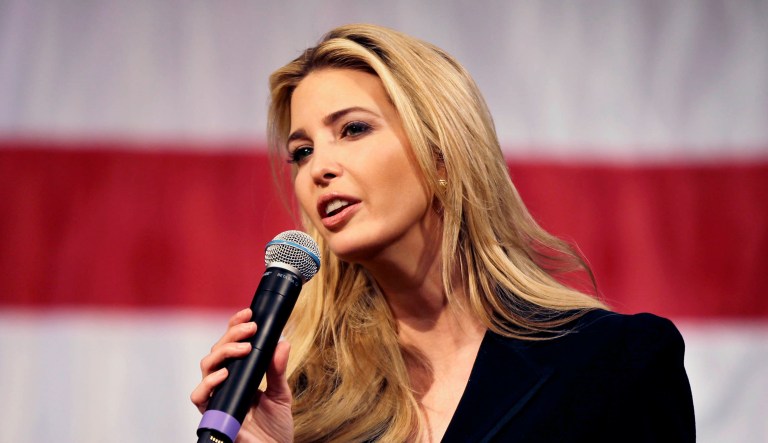 Ivanka Trump, daughter and advisor to President Trump, speaks at an event.