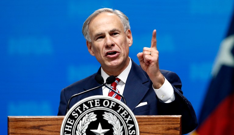 Texas Gov. Greg Abbott speaks at an event.