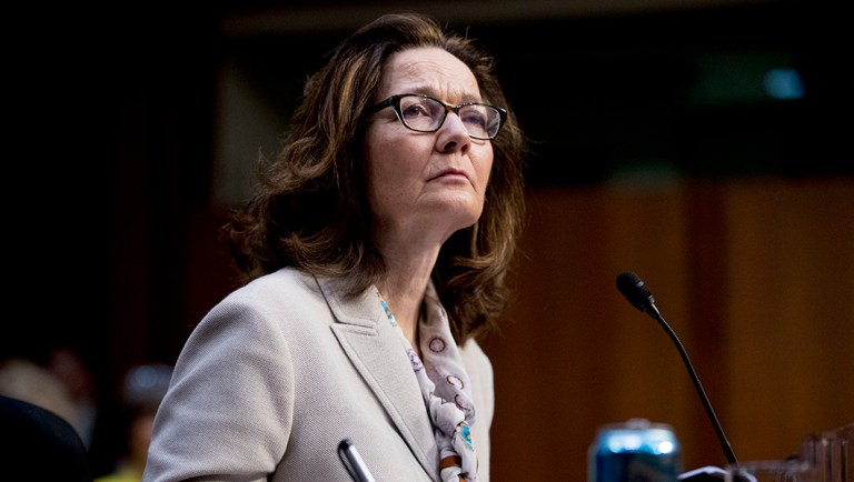 Gina Haspel, President Donald Trump's pick to lead the Central Intelligence Agency, pauses while testifying at her confirmation hearing before the Senate Intelligence Committee, on Capitol Hill, Wednesday, May 9, 2018, in Washington.