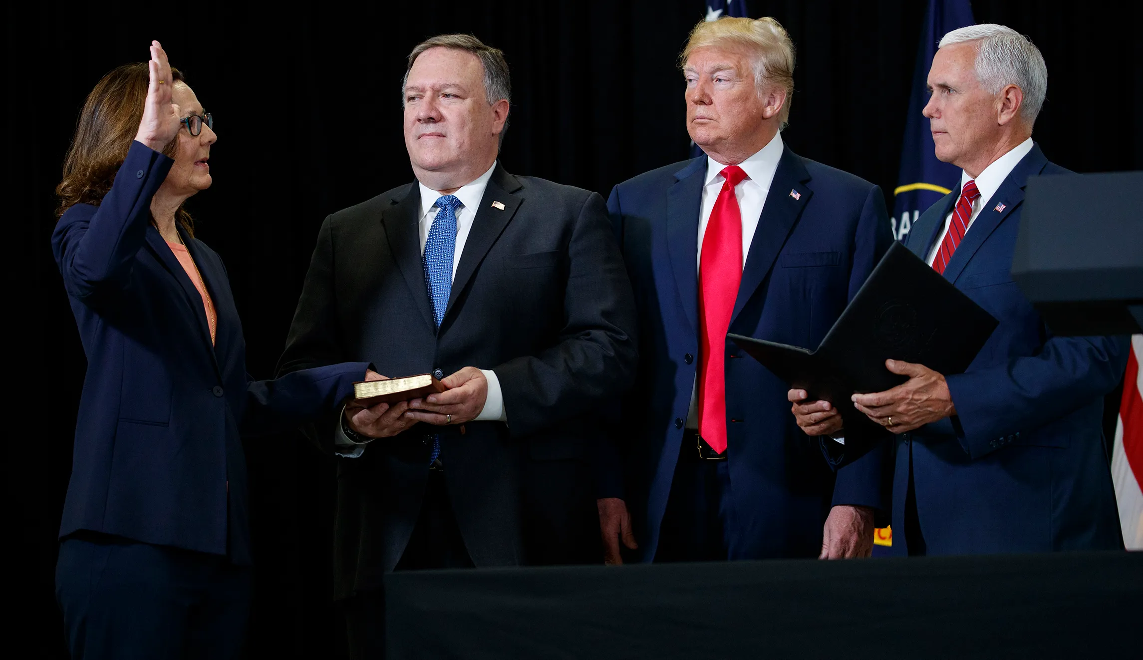 Trump swears in Gina Haspel hours after slamming Obama’s CIA director