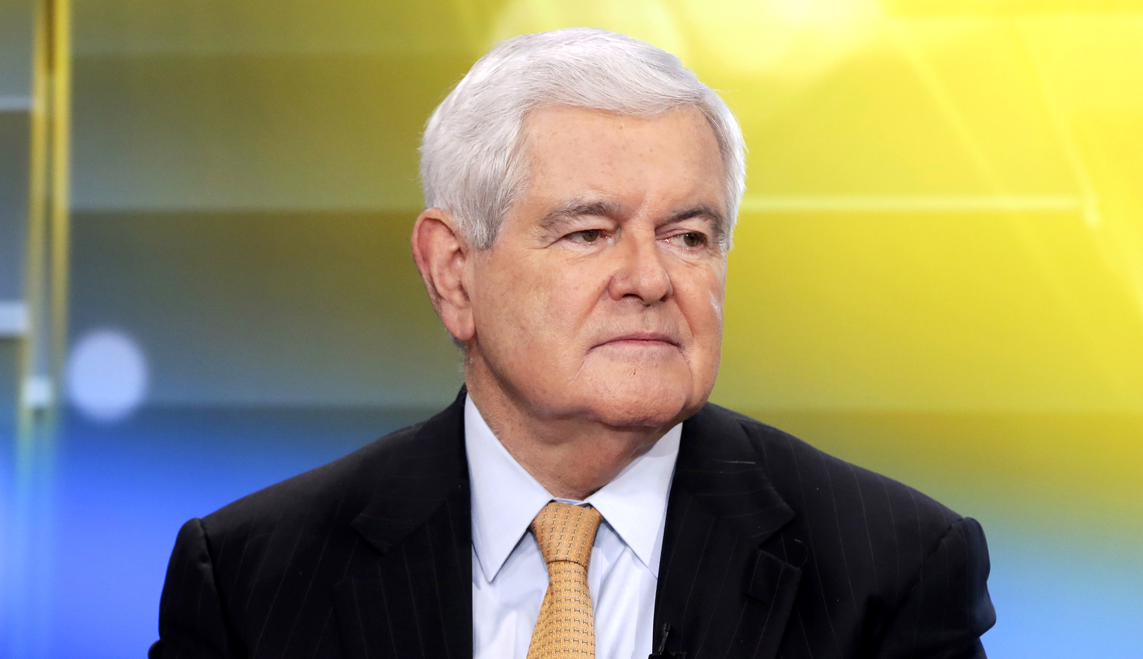 Former Speaker of the House Newt Gingrich is interviewed in New York.
