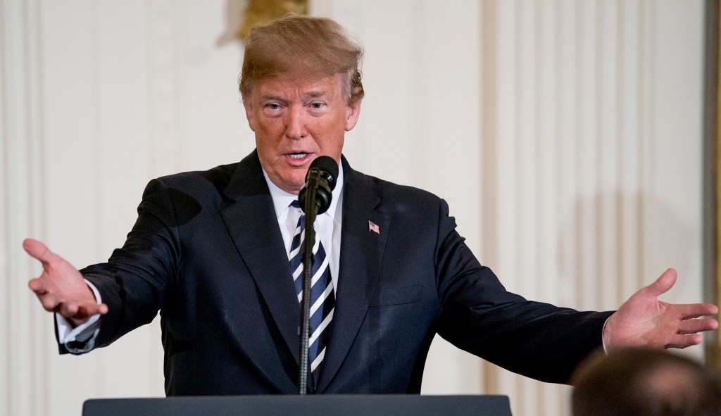 Trump defends tariffs: ‘We’re opening up markets … be patient’