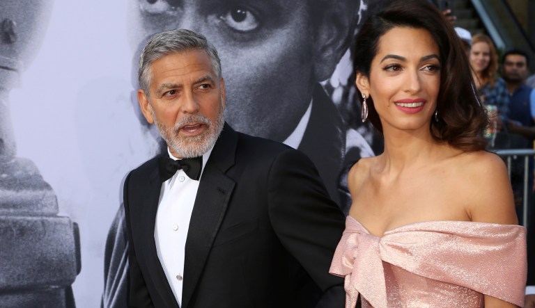 George Clooney, left, and Amal Clooney arrive at the 46th AFI Life Achievement Award Honoring George Clooney at the Dolby Theatre on Thursday, June 7, 2018, in Los Angeles.