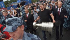 Washington Capitals’ Alex Ovechkin shows off Stanley Cup in Moscow