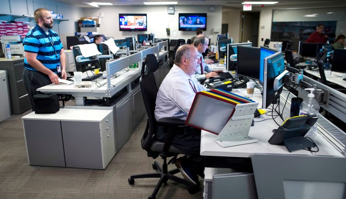 The Department of Homeland Security's National Cybersecurity and Communications Integration Center is seen in Arlington, Va. The center serves as the hub for the federal government's cyber situational awareness, incident response, and management center for any malicious cyberactivity. 