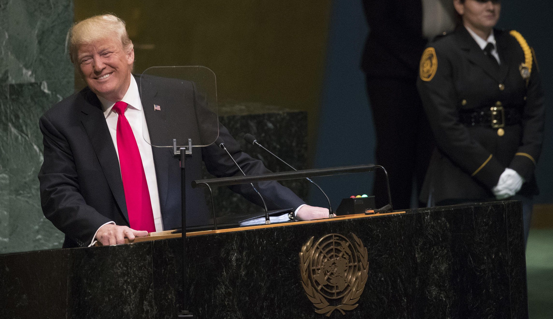 Trump gets a laugh from the UN General Assembly