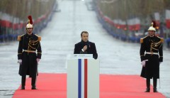 French President Emmanuel Macron condemns ‘nationalism’ with Trump present