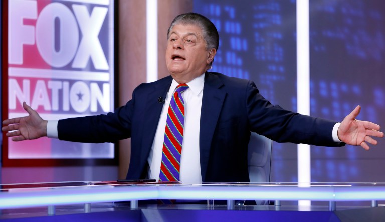 Fox News senior judicial analyst Andrew Napolitano hosts the inaugural broadcast of "Liberty File" on the new streaming service Fox Nation, in New York, Tuesday, Nov. 27, 2018.