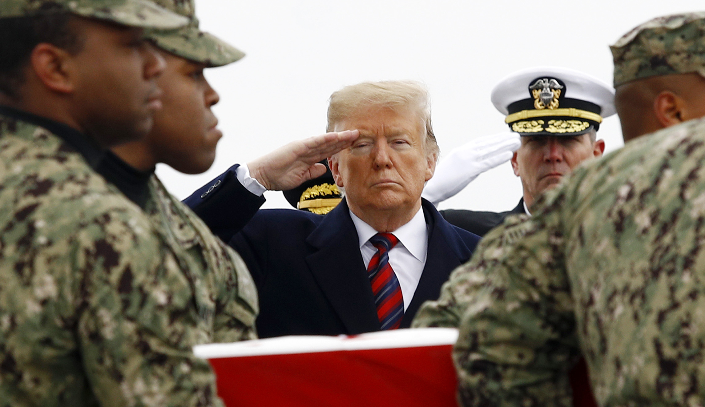 Trump makes surprise visit to Dover with Jon Voight