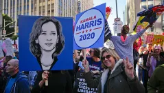 Kamala Harris resumes her run for president