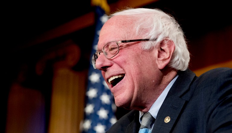 Sen. Bernie Sanders, I-Vt., appears at an event.