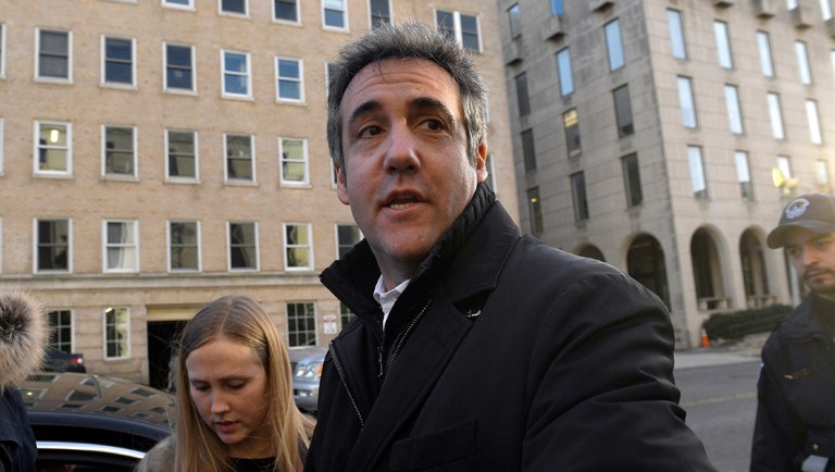 Michael Cohen, President Donald Trump's former personal attorney, leaves Capitol Hill in Washington.