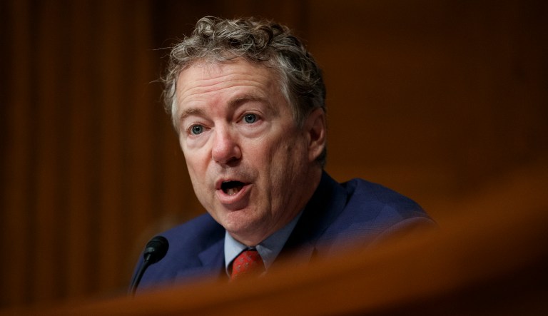 Sen. Rand Paul, R-Ky., speaks during a Senate Committee on Health, Education, Labor, and Pensions hearing on Capitol Hill in Washington, Tuesday, March 5, 2019.